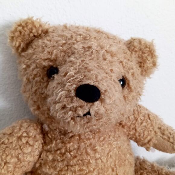 Vintage RALPH LAUREN Teddy Bear Curly Fur Jointed Rotating Brown Stuffed Plush - Picture 3 of 6